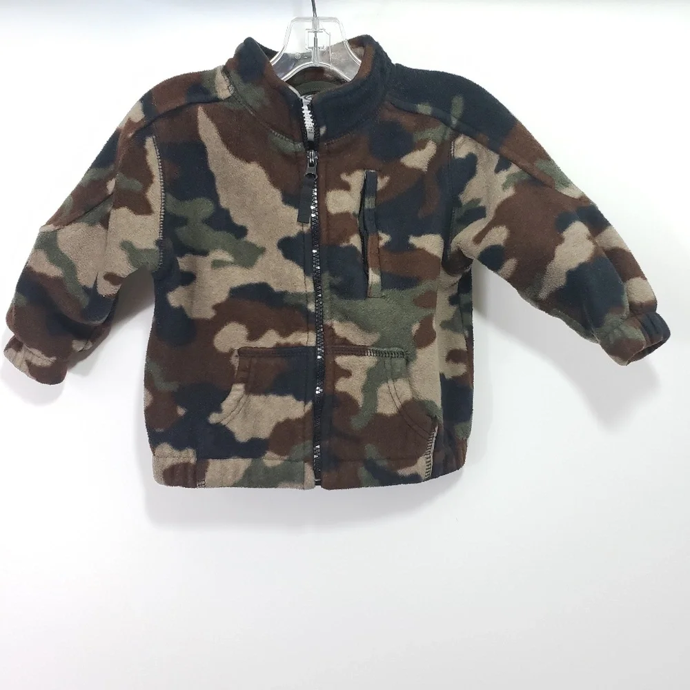 Athletic Works Camo Full‎ Zip Fleece Jacket, 24 mos
